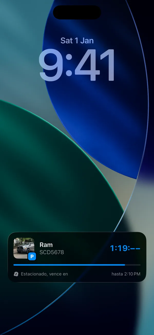 La pantalla bloqueada con la cuenta regresiva del tarifado