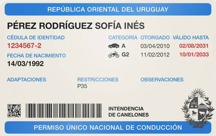 La libreta de conducir
