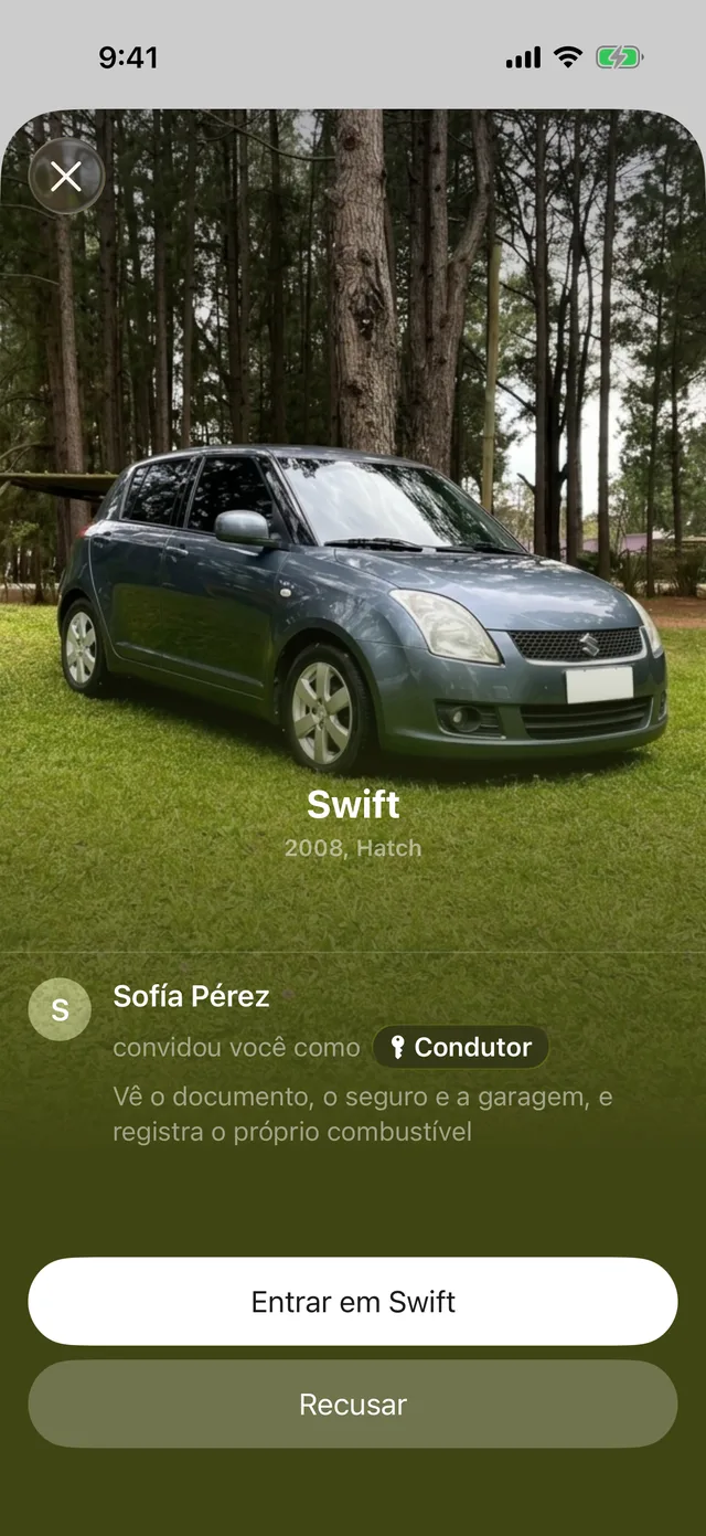 Um convite para ver um veículo