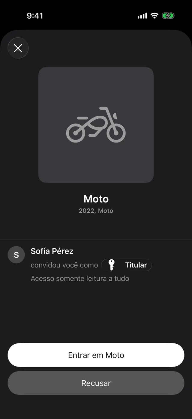 Um convite para um veículo